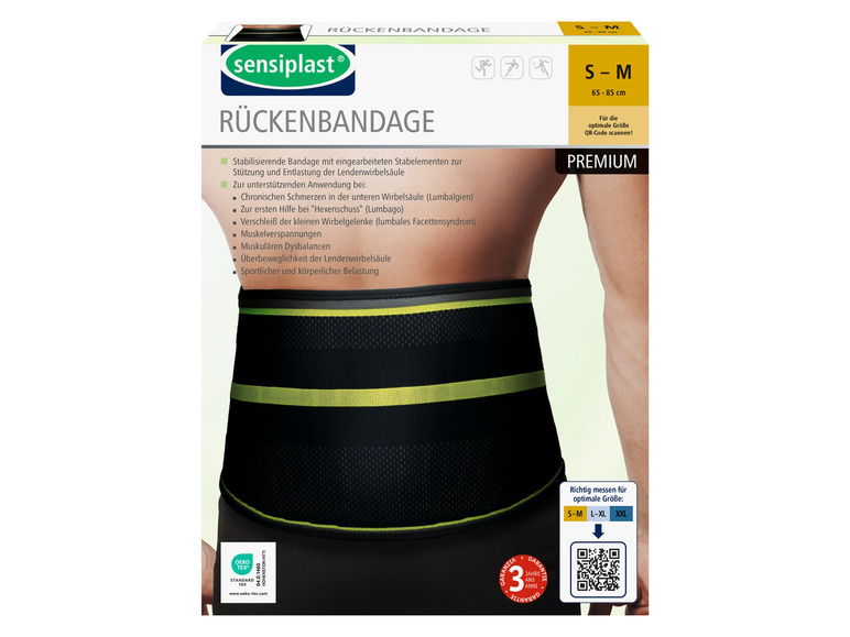 Gehe zu Vollbildansicht: sensiplast® Rückenbandage, mit Stabelementen - Bild 8