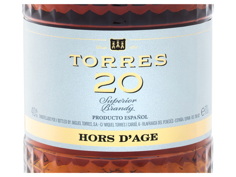 Gehe zu Vollbildansicht: TORRES 20 Jahre Hors d'Age Superior Brandy mit Geschenkbox 40% Vol - Bild 6