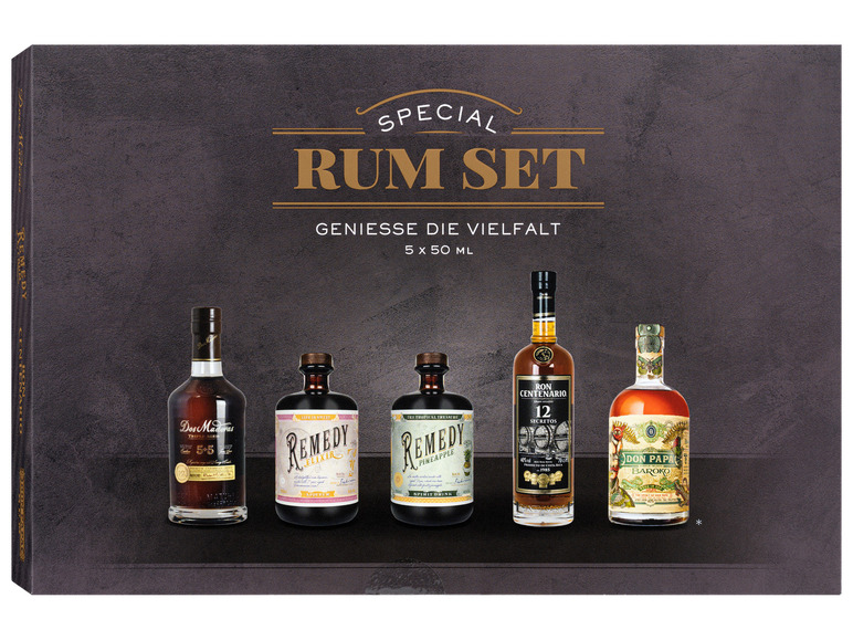 Premium Rum Tasting Set - 50 ml, 5 x Vol 34-40