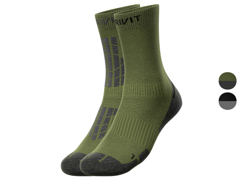 Gehe zu Vollbildansicht: CRIVIT Herren Outdoorsocken, 2 Paar, mit SmartStep-Fußbett - Bild 1