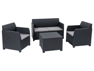 LIVARNO home Lounge-Set, in 4-teilig, gr… Rattan-Optik