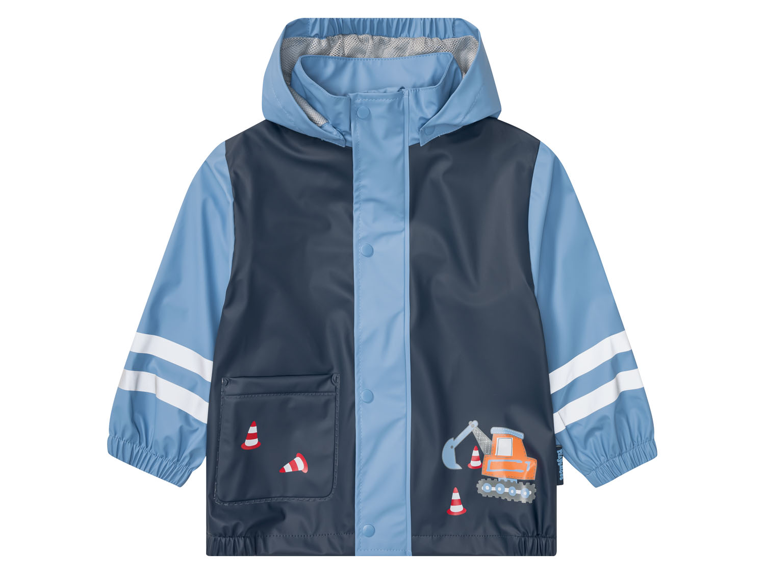 Playshoes Kleinkinder Regenjacke mit Reflektoren (Baustelle, 98/104) 98/104