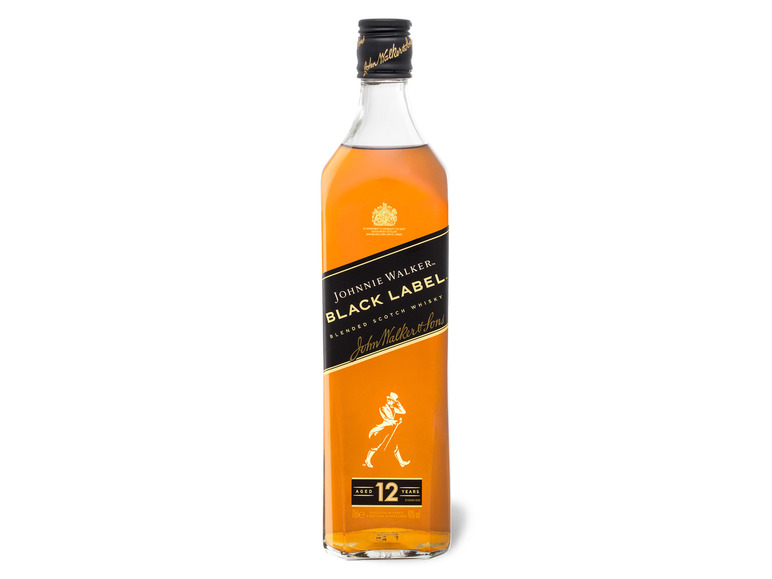 Johnnie Label Vol Walker 40% Black Scotch Blended Whisky
