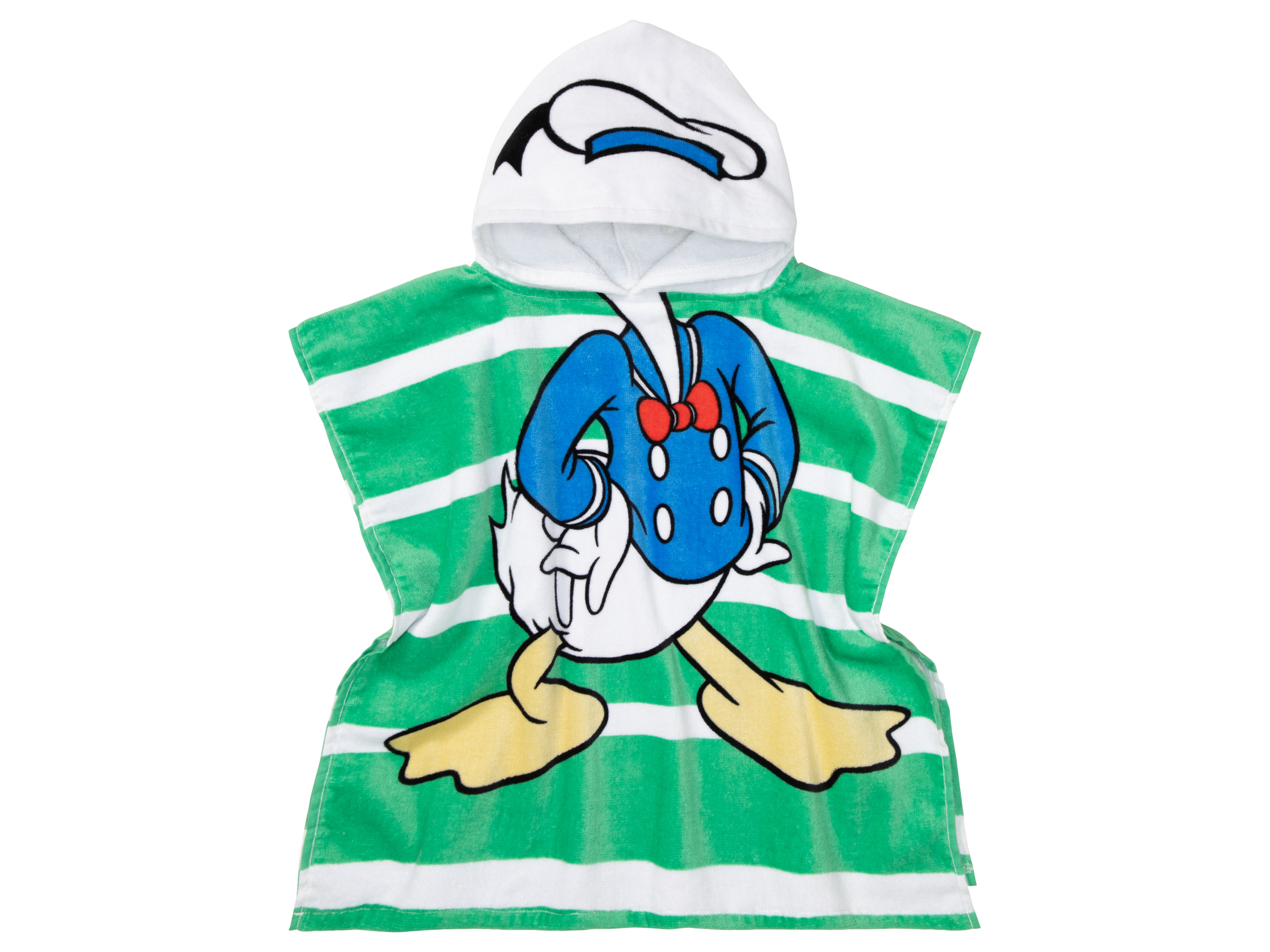 Kinder Poncho aus Velours 60 x 120 cm (Donald Duck)