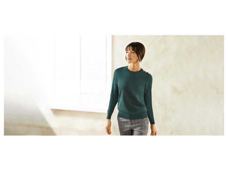 Gehe zu Vollbildansicht: esmara® Damen Feinstrickpullover, leger geschnitten - Bild 7