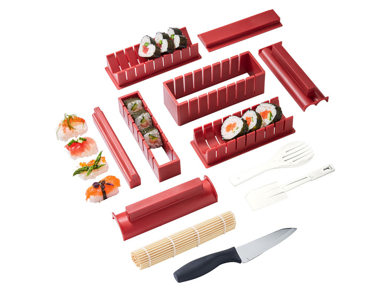 ERNESTO® Sushi Maker Kit + Sushi-Set, Porzellan