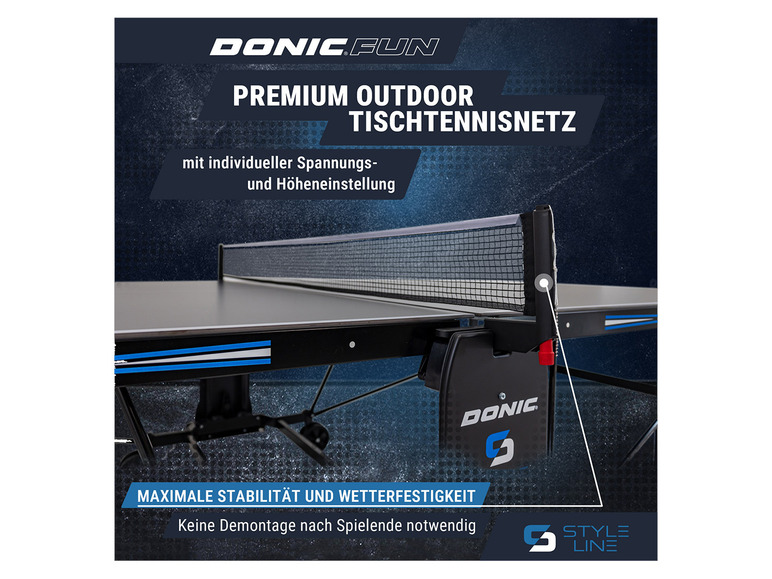 Gehe zu Vollbildansicht: DONIC Tischtennis-Set Style 1000 Outdoor, inkl. Zubehör - Bild 15