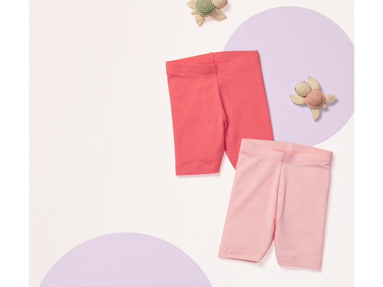 Gehe zu Vollbildansicht: lupilu® Baby Radler-Leggings, 2 Stück, mit Umschlagbund - Bild 9