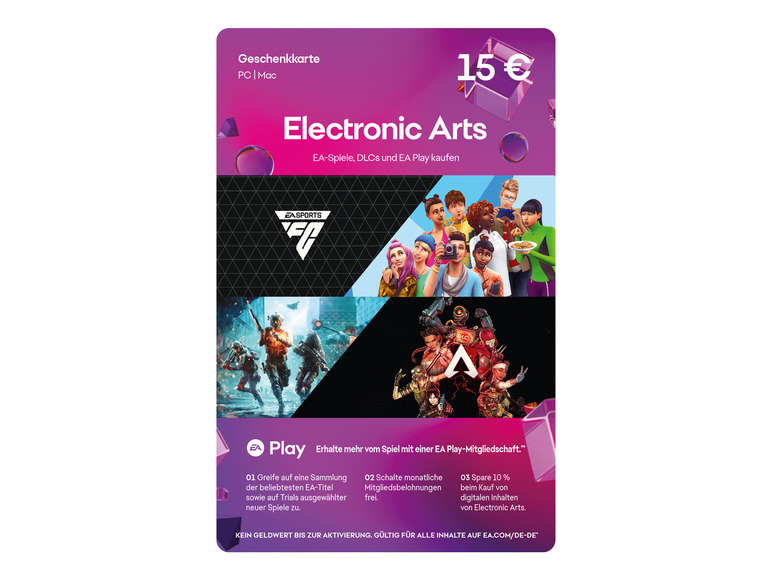 Gehe zu Vollbildansicht: EA Gift Card Digital Code 15€ - Bild 1