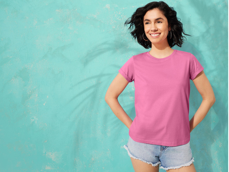 Gehe zu Vollbildansicht: esmara® Damen T-Shirts, 2 Stück, reine Baumwolle - Bild 4