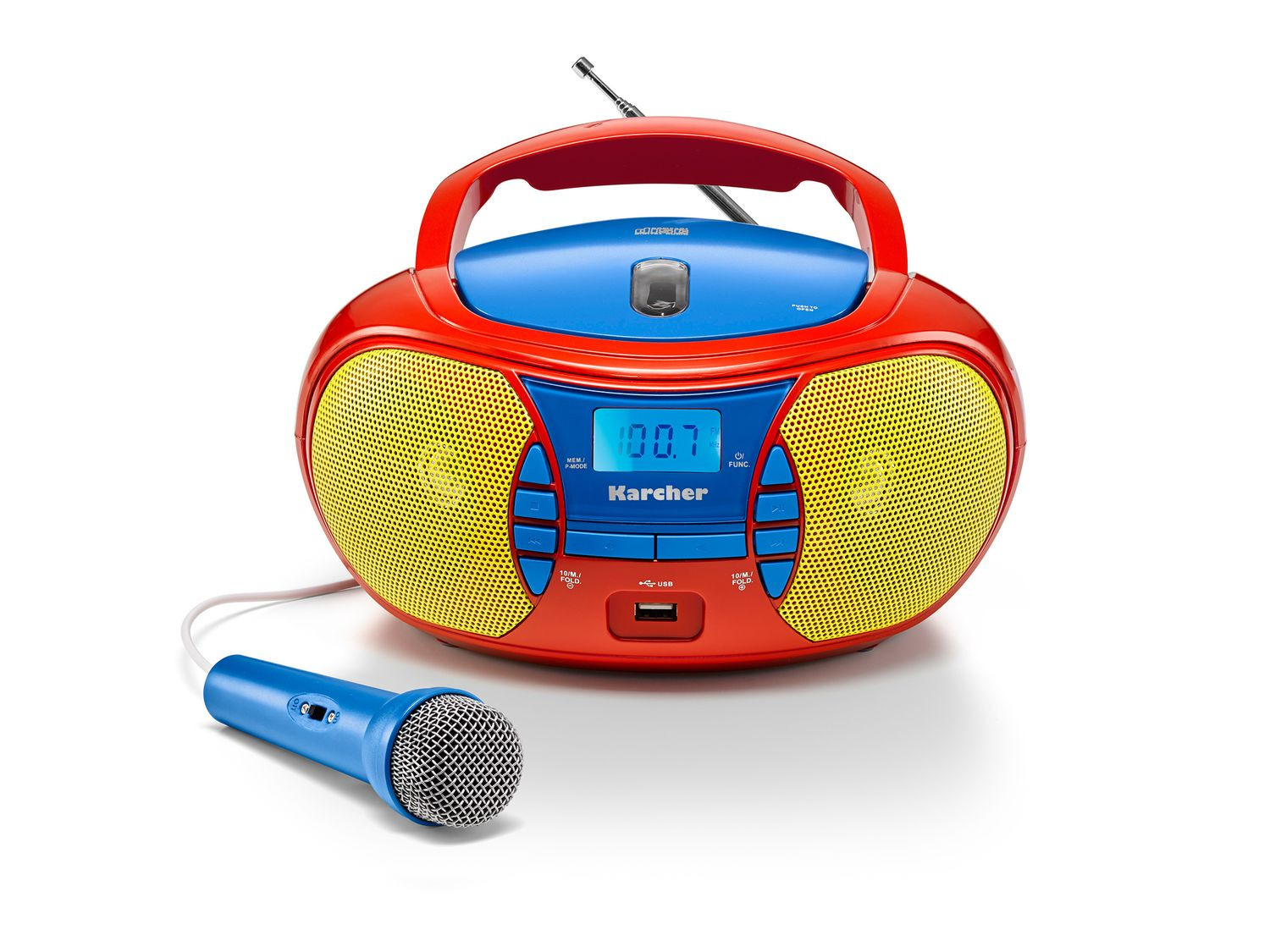 Karcher Rr 5026 Tragbares Cd Radio Bunte Kinder Boombox Mit Cd Player Mikrofon Lidl De