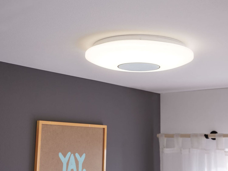 LIVARNO LUX® LED-Deckenleuchte, mit Bluetooth-Lautsprecher