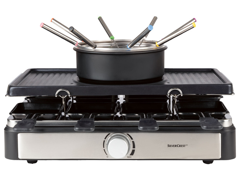 SILVERCREST raclette with fondue Capacity: W 1 A1« Power: 1400 – max L »SRGF 1400