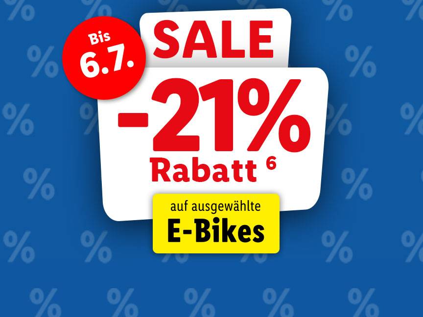 21% auf E-Bikes⁶