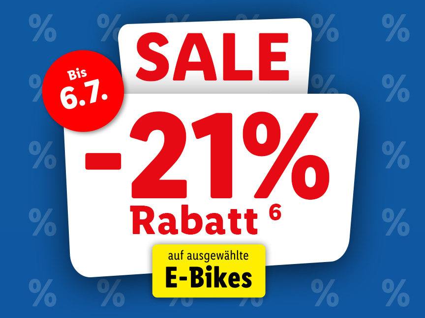 21% auf E-Bikes⁶