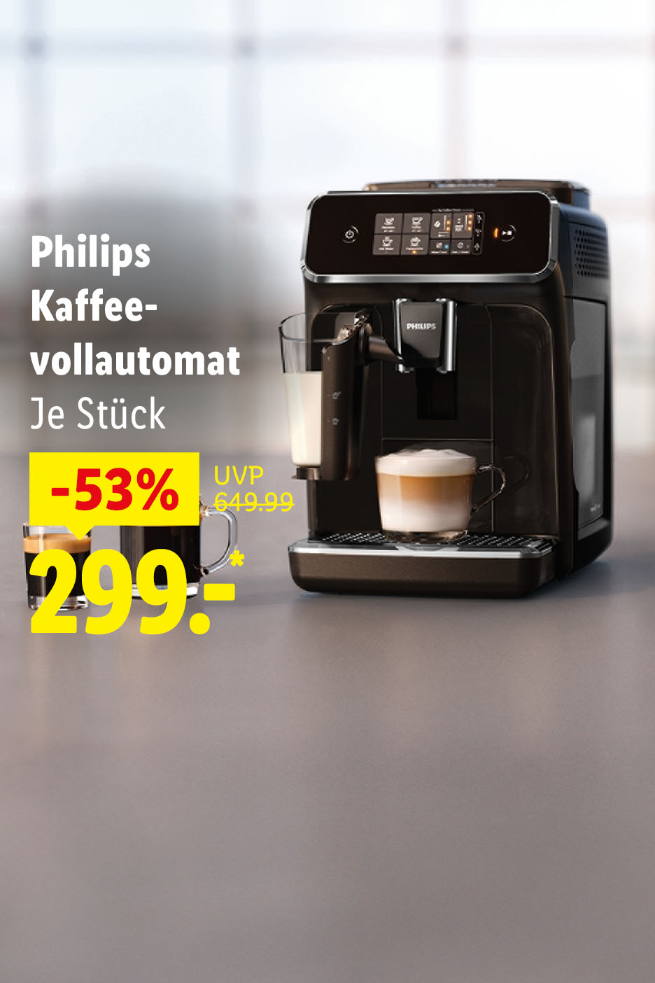 Philips Kaffeevollautomat mit 53% Rabatt für 299.- statt 649.99 UVP
