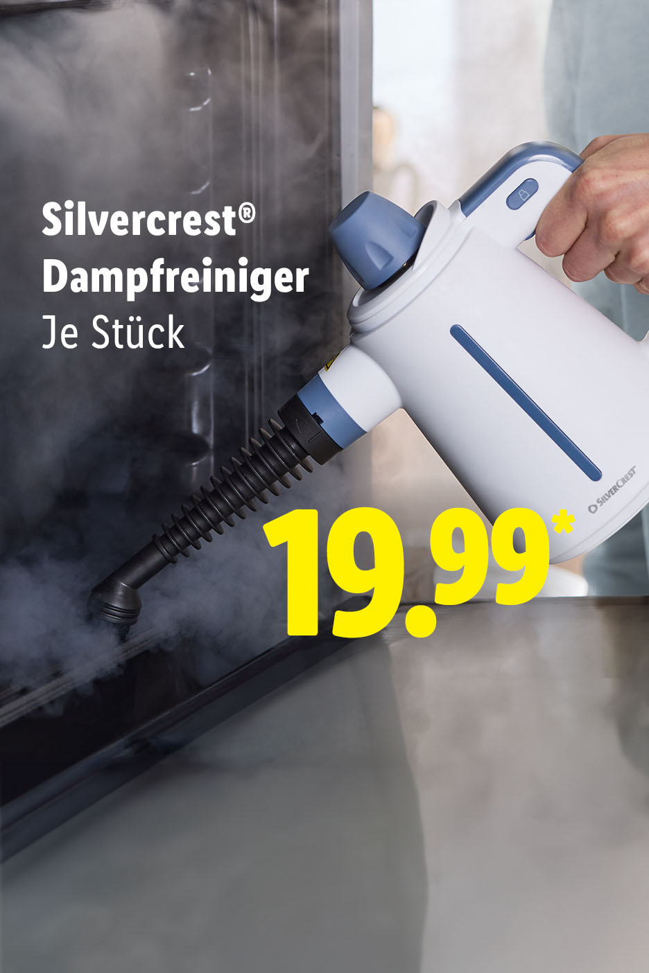 Silvercrest® Dampfreiniger, Je Stück mit einem Angebot von 19.99.