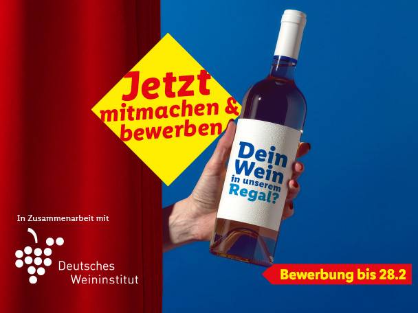 Jetzt mitmachen & bewerben. Bewerbung bis 28.2. In Zusammenarbeit mit dem Deutschen Weininstitut.