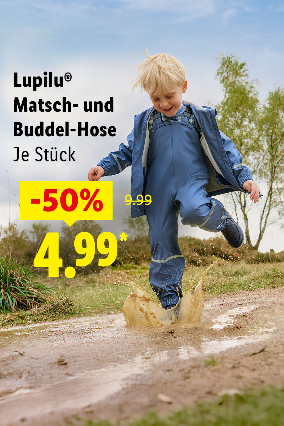Lupilu® Matsch- und Buddel-Hose. Je Stück -50% billiger für 4.99€*