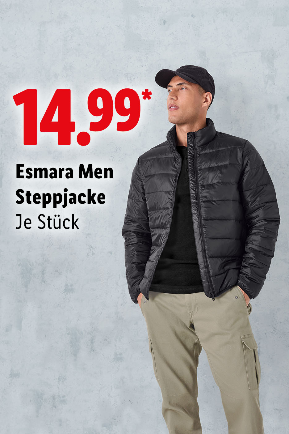 Esmara Men Steppjacke. Je Stück 14.99€*