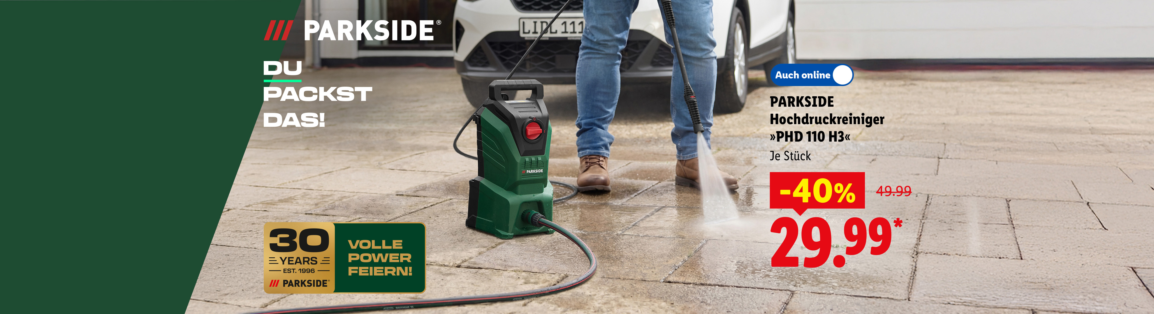 PARKSIDE Hochdruckreiniger »PHD 110 H3«, je Stück -40% günstiger, Auch online für 29.99 €*.