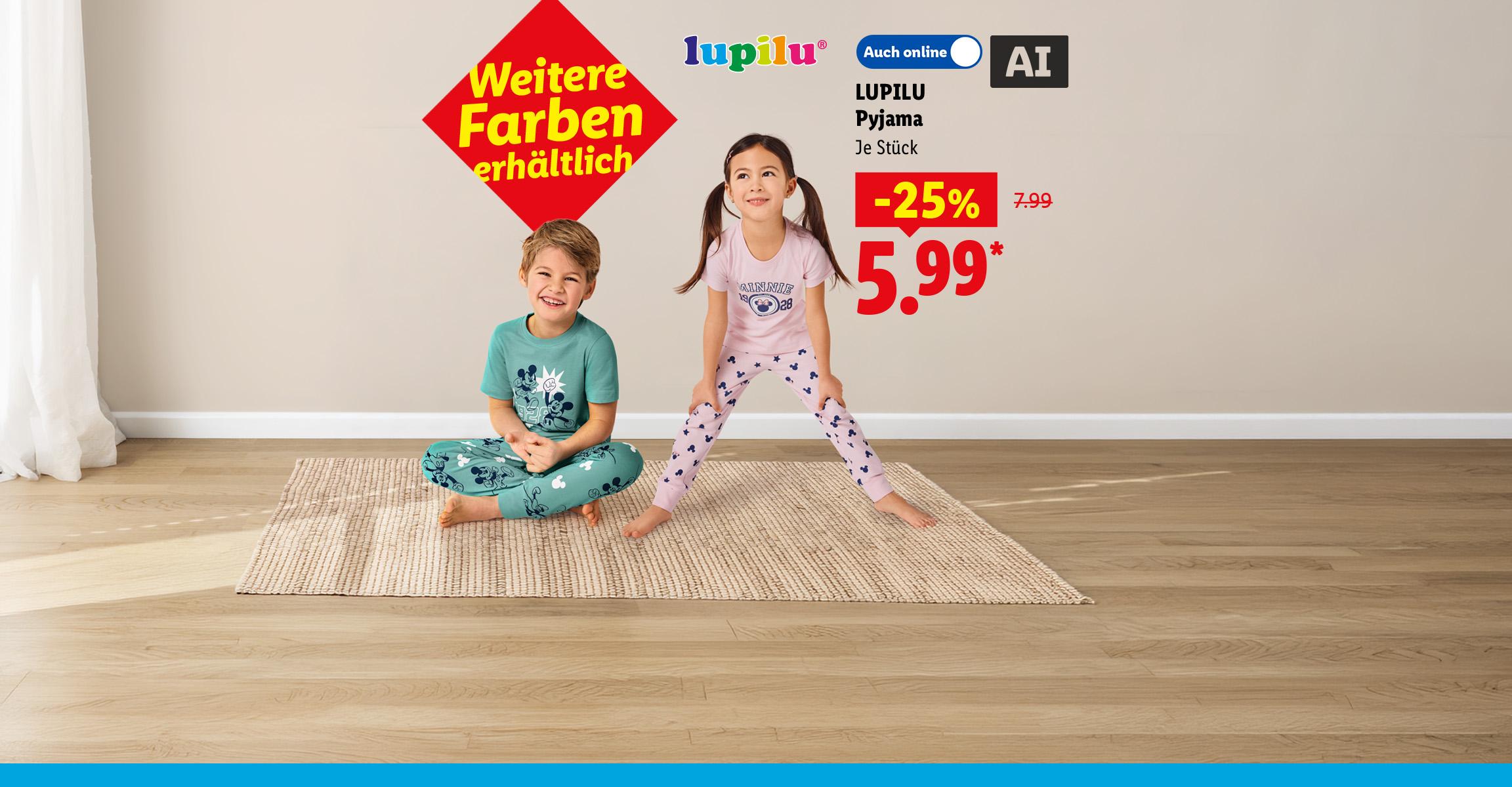 Weitere Farben erhältlich: LUPILU Pyjama, je Stück -25% günstiger, Auch online für 5.99 €*. AI-generated.