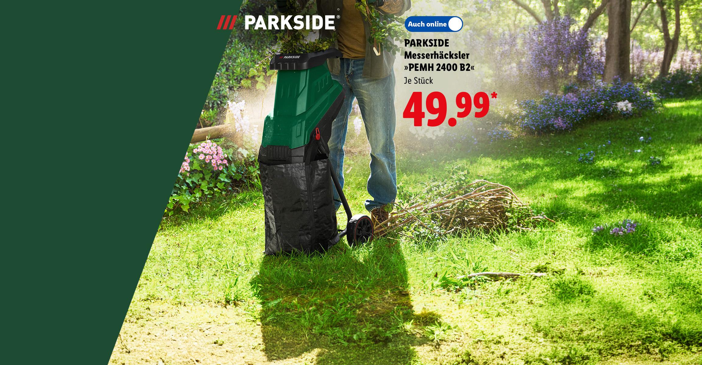 AI-generiert: 30 Jahre Parkside: PARKSIDE Messerhäcksler »PEMH 2400 B2«, je Stück Auch online für 49.99 €*. AI-generated
