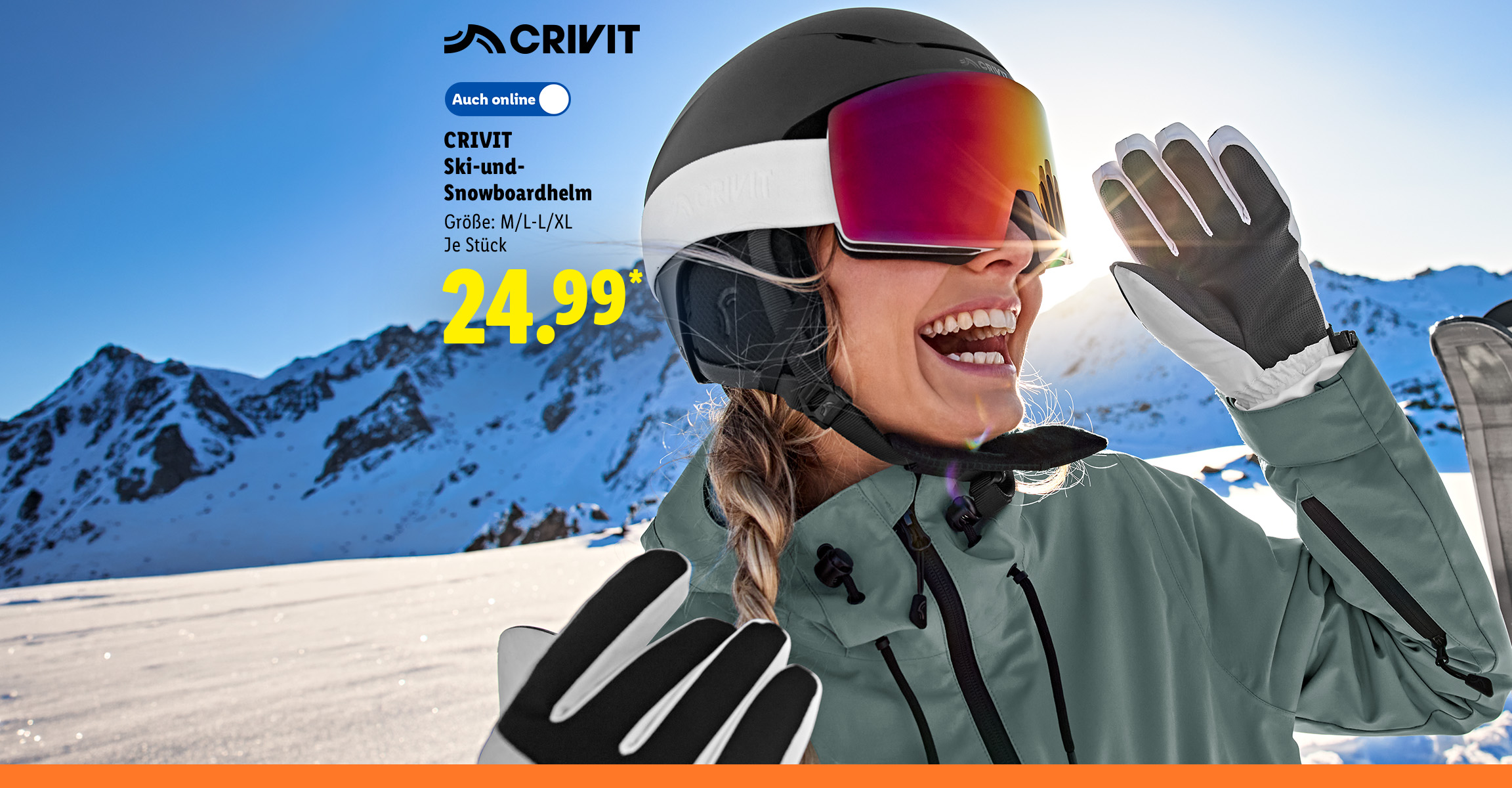 CRIVIT Ski-und-Snowboardhelm, Größe: M/L-L/XL, je Stück, Auch online für 24.99 €*.
