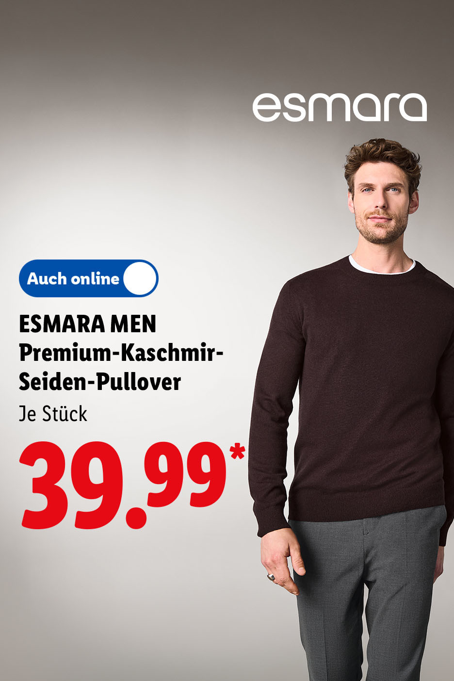AI-generiert: ESMARA MEN Premium-Kaschmir-Seiden-Pullover, Je Stück, Auch online für 39.99 €*