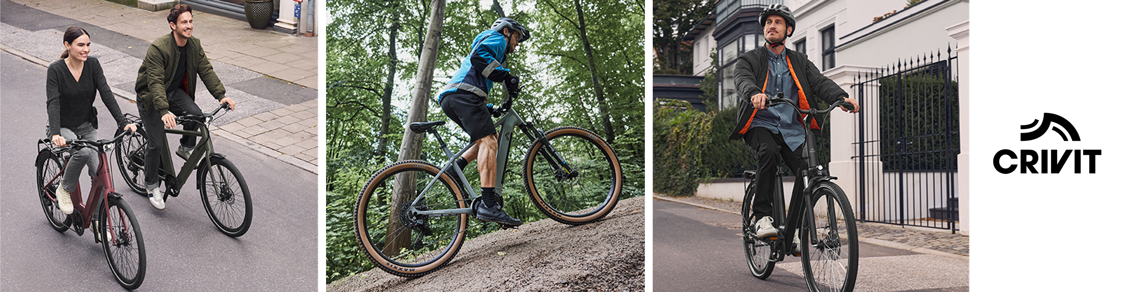 Crivit Fahrräder: E-Bike, Citybike und Mountainbike.
