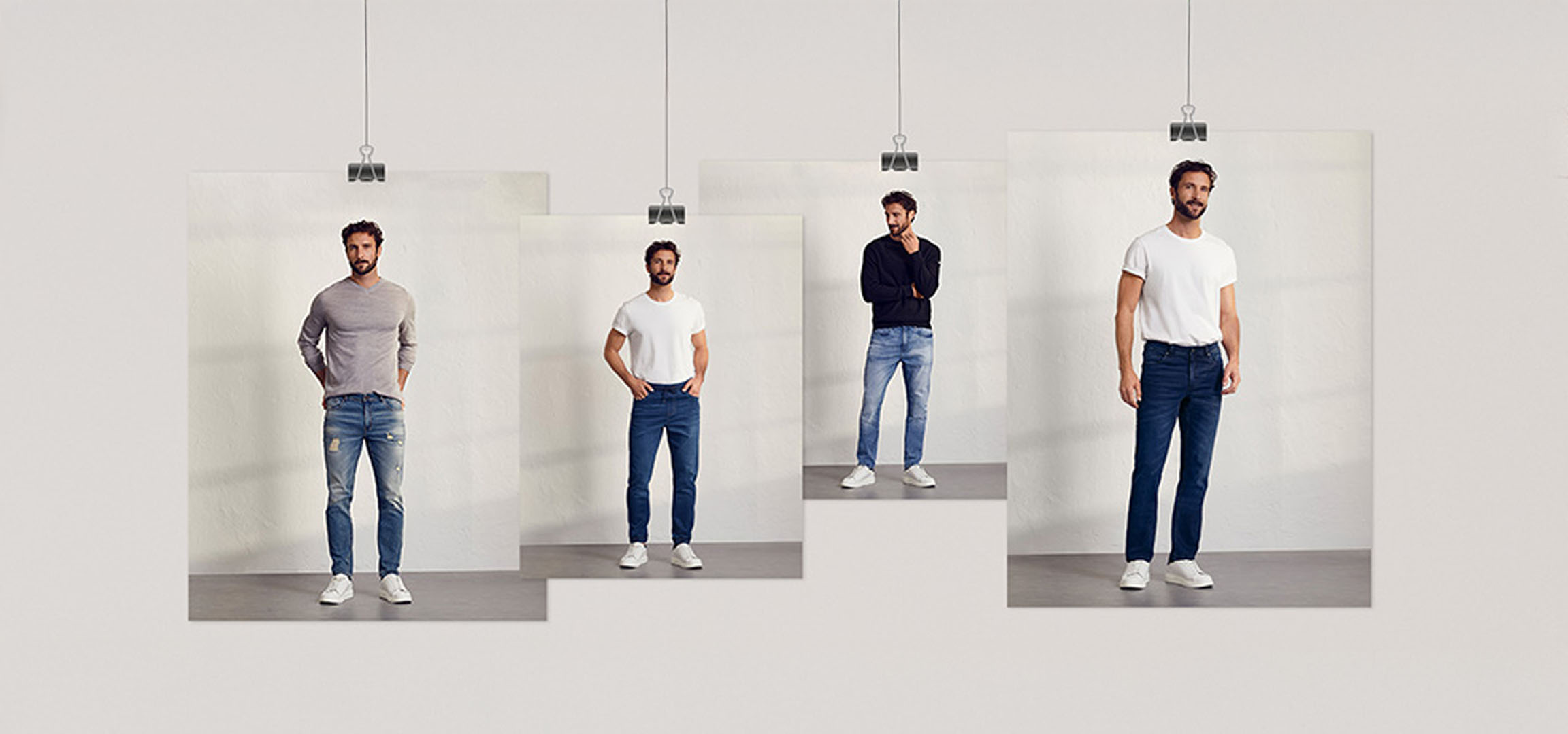 T-Shirts und Jeans für Herren.