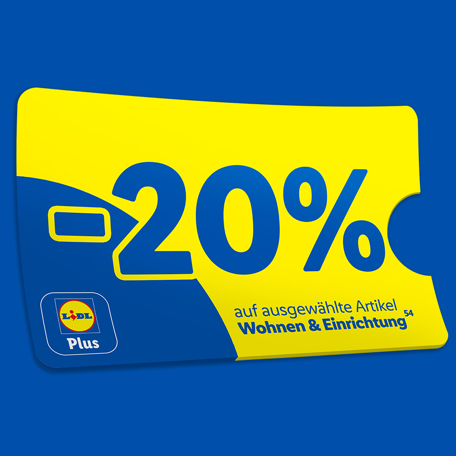 20% Rabatt auf ausgewählte Wohn- & Einrichtungsartikel. Nur mit Lidl Plus.(54)